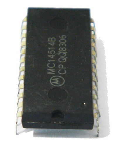 Circuito Integrado Decodificador Mc14514bcp, 4 A 16 Líneas