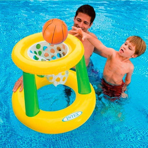 Cesta de baloncesto flotante inflable para niños