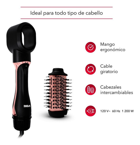 Rca Cepillo Secador 2 En 1 Rc-p52