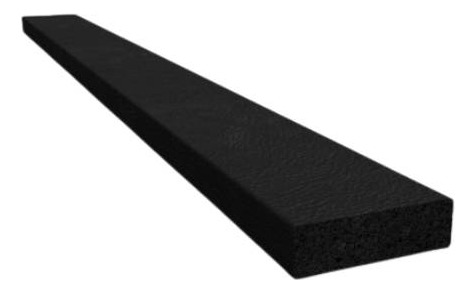 Burkool 10x20 Rollo Burlete Rectangular 10x20 Esponja 30 Metros Color Negro