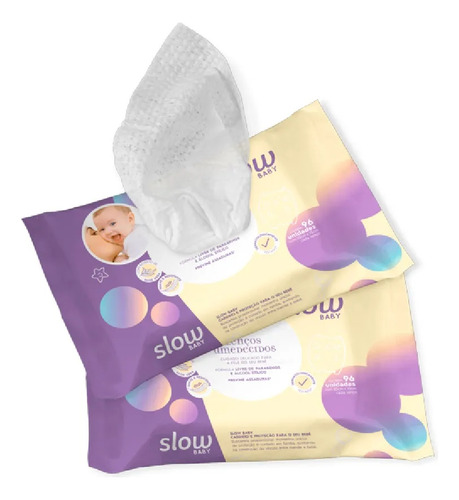 Lenços Umedecidos 96 Unidades Wipes Slow Baby Ls8014