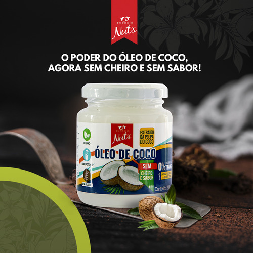 Óleo De Coco S/ Cheiro S/ Sabor - Empório Nut's - 200ml
