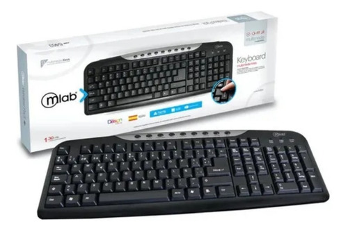 Teclado Multimedia Usb Para Pc Notebook Microlab - 6464 Color del teclado Negro