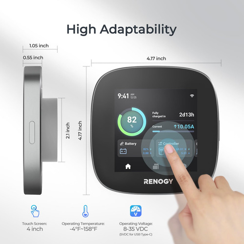 Panel De Monitoreo De Energía Todo En Uno Wi-fi, Negro