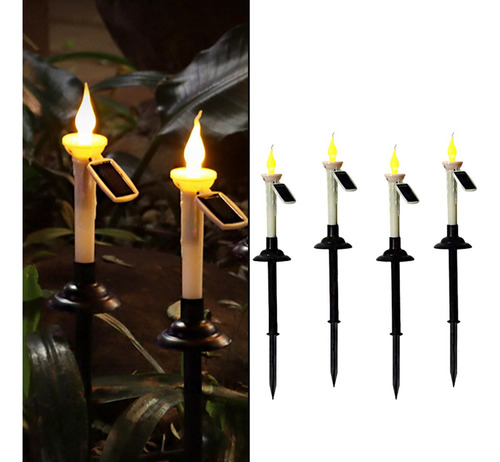 4 Velas Solares Con Accesorios De Puesta A Tierra Para