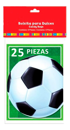 Bolsas De Dulces Futbol Soccer 29cm 25 Piezas - Soccer22 -