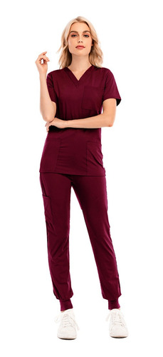 Pijama Quirurgica Médico Conjunto Jogger Uniforme Para Mujer