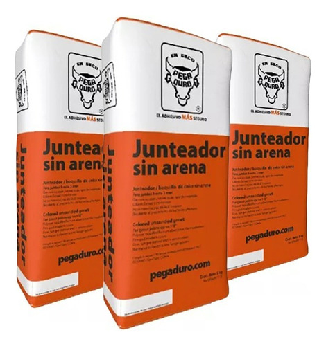 Junteador Sin Arena, 3 Bultos, Color Blanco De Pegaduro.