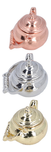 Modelo De Té En Miniatura 1:12 Dollhouse Kettle, 3 Unidades