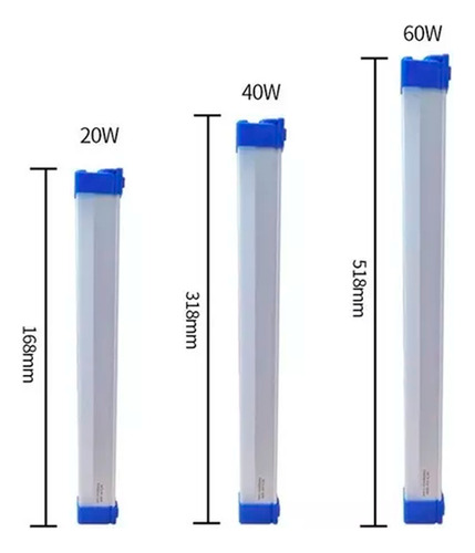 Tubo Led Recargable 60w Iluminak (usb - 6hrs)