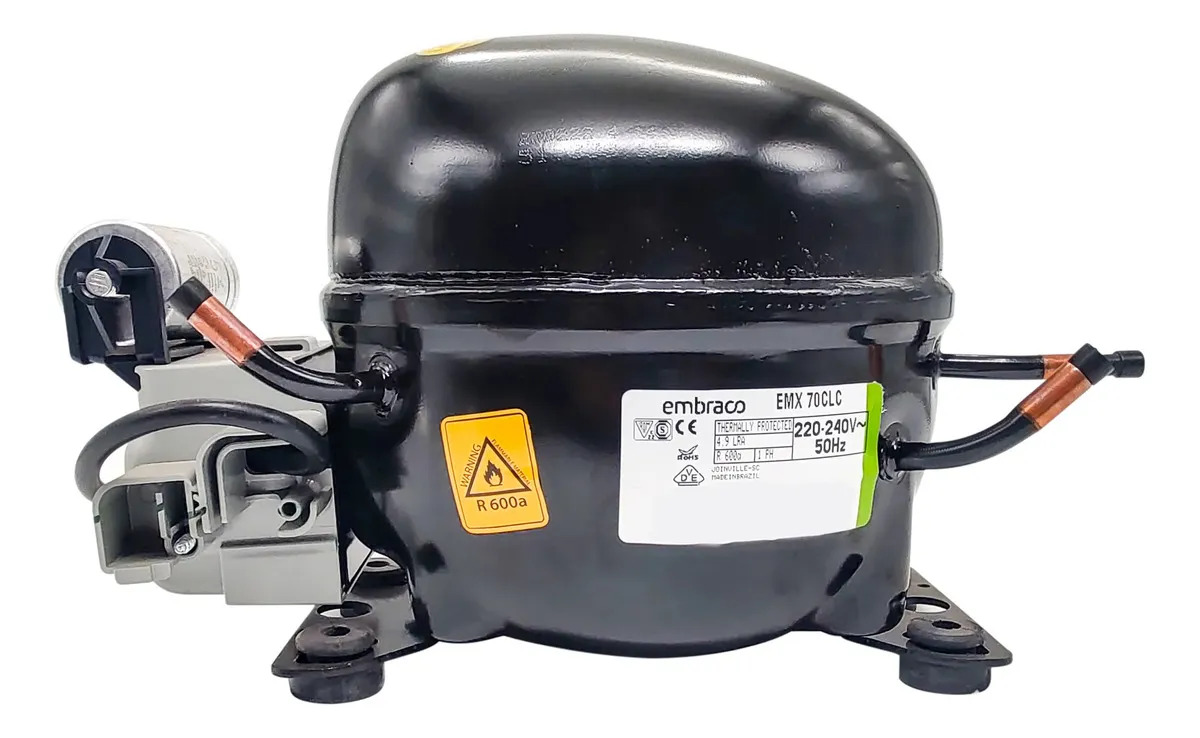 Motor Compresor De Heladera Embraco 1/4hp R600 Emx70clc