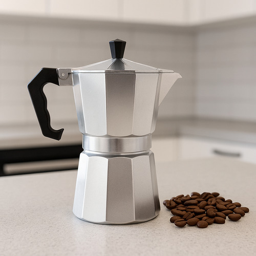 Cafetera Moka Italiana 3 Pocillos Chica Aluminio