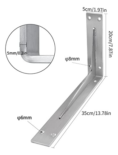 Soporte De Estante Yumore Resistente De 14x8x2 Pulgadas, 1/5