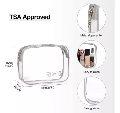 BAGSMART Neceser colgante organizador de maquillaje de viaje con aprobado  por la TSA bolsa de cosméticos transparente bolsa de maquillaje para