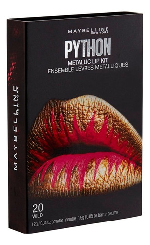 Kit Efecto Metálico Lip Python Edición Limitada Maybelline Acabado - Color 20 Wild