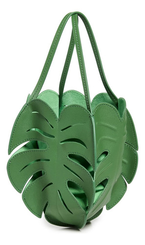 Staud Bolso Palm Para Mujer, Hoja, Verde, Talla Única