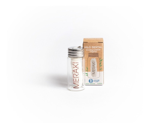 Imagen 3 de 9 de Hilo Dental Meraki Sustentable Biodegradable + Envase Vidrio