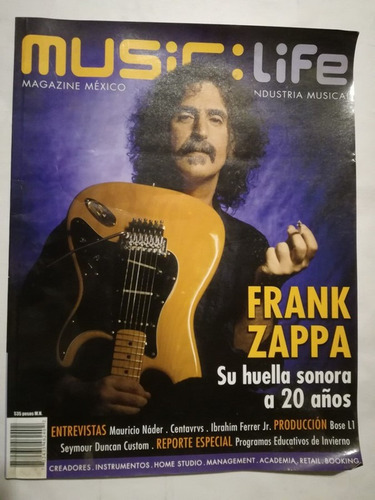 Revista Musiclife Nº 102  Año 9 Frank Zappa A 20 Años Varios