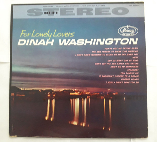 Lp Vinil (vg+ Dinah Washington For Lonely Lovers Ed Us Re 70