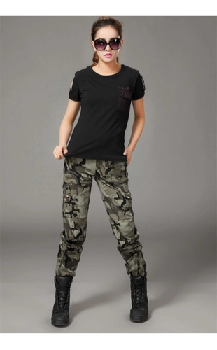 Imagen 7 de 7 de Pantalón Camuflado Gris Estilo Militar Secado Rápido