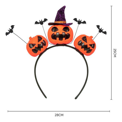 Diadema De Halloween De Calabaza Multiusos Para Decoración