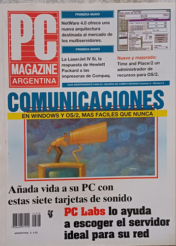 Revista Pc Magazine Argentina Vol.4 N°8 1993