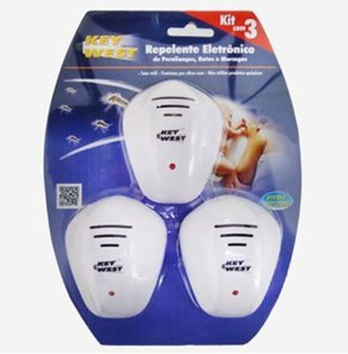 Repelente Eletrônico Bivolt Kit 3 Unidades Pernilongo/ratos