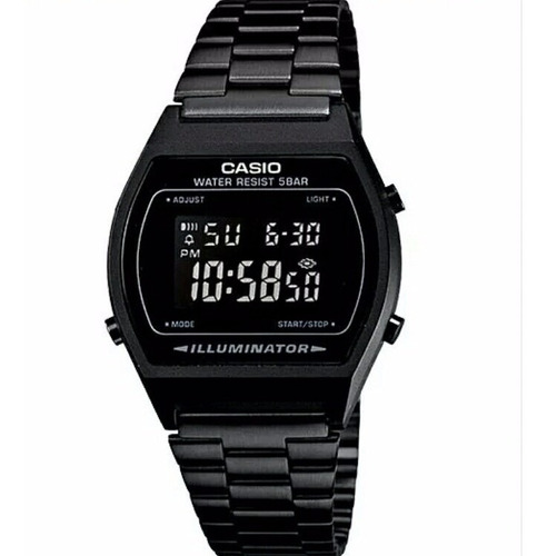 Reloj Casio Retro B640 Acero Illuminator Negro Pavonado