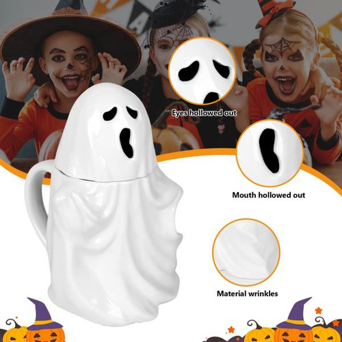Zhqinger Taza De Café Fantasma Taza De Agua De Halloween De