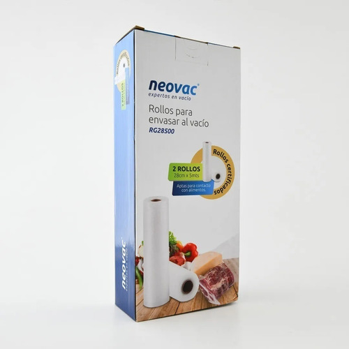 Imagen 3 de 8 de Rollo Bolsa Gofrada Para Vacio Neovac Pack 2x 28x500 Cm