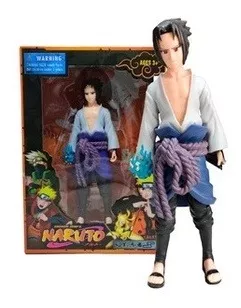 Boneco Sasuke Classico Não Articulado - Sasuke 18cm Naruto