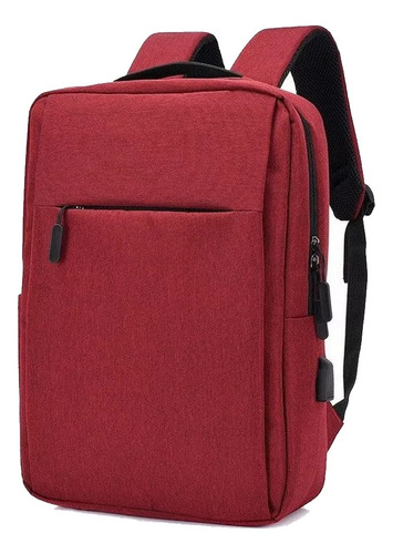 Mochila Porta Notebook Con Usb Urbana Escolar