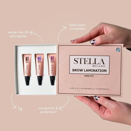 Kit Brow Lamination Lash Lifting Stella Milano 7g - Brindes