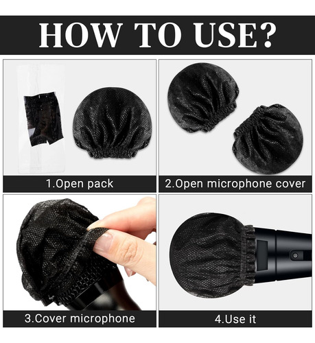 800 Pcs Disposable Microphone Cover Non Woven Handheld ...