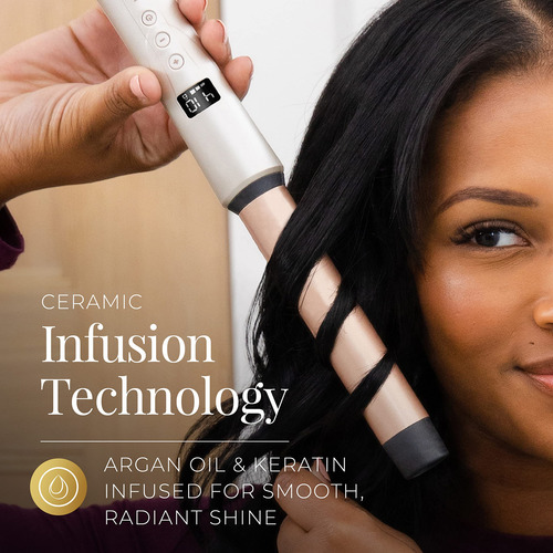 Curling Wand Remington Shine Therapy Óleo De Argan E Querati