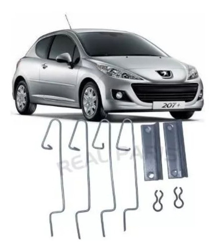 Kit Trava Pastilha Traseira Peugeot 206 207 306 Xsara