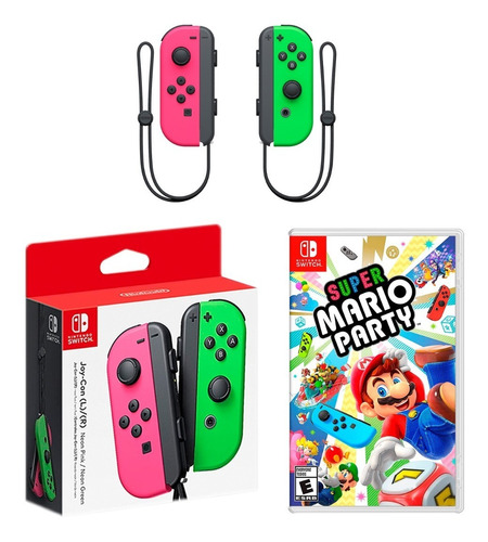 Mario Party + Joy Con Neon Rosa & Verde  Nintendo Switch