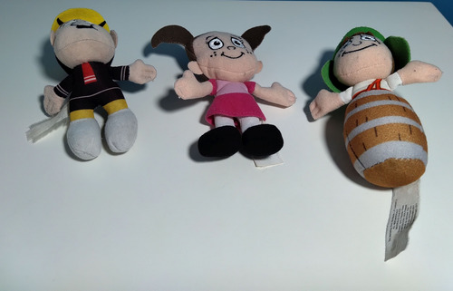 Mini Peluches Chavo, Popis Y Quico (el Chavo) Agua (Usado)