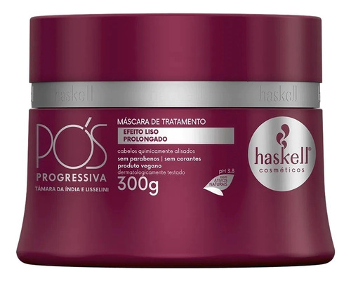 Kit Haskell Pós Progressiva 3 Produtos 300ml Liso Sem Frizz