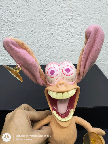 Peluche Ren & Stimpy Nickelodeon Mattel 1992 Chihuahua Retro Beige (Usado)