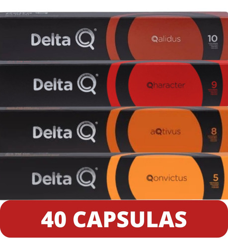 Pacote 40 Cápsulas De Café Mais Vendidas P/ Maquinas Deltaq