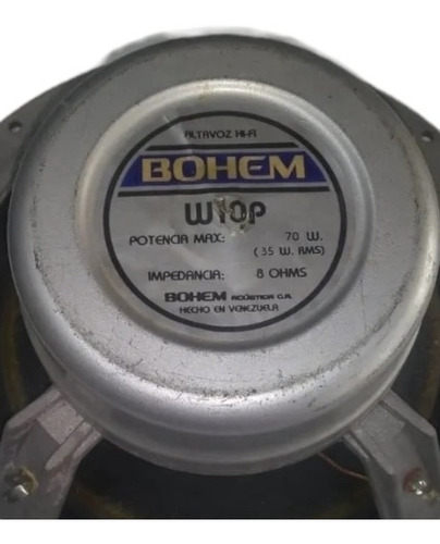 Corneta Bohem 10 Modelo W10p Nueva8 Ohm 70watts Rms 35w