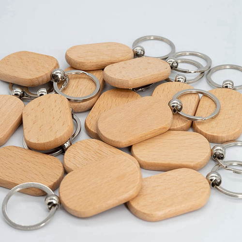 Llaveros Con Dije De Madera For Grabar