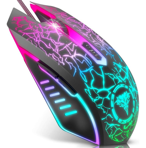 Ratón Para Juegos Con Cable, Ergonómico Para Computadora Por