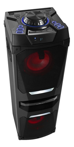 Parlante Torre Noblex Mnt1050p Tower System Bluetooth Luces Color Negro