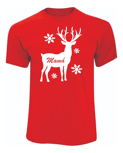 Camisetas Navideñas Reno Venado Para La Familia X 1