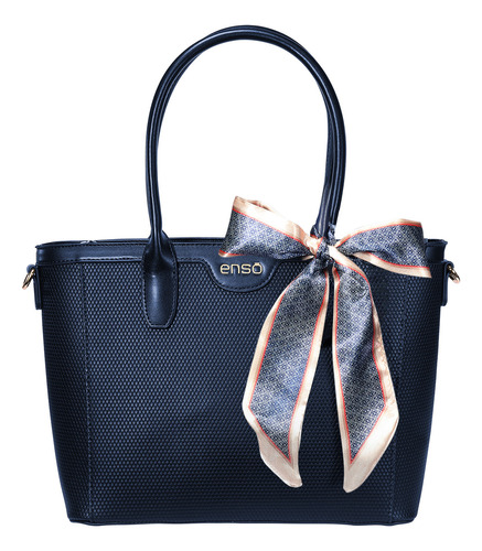 Bolsa Tote Para Mujer Enso Eb611ttbl Color Azul Marino