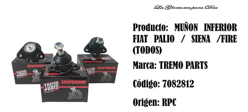 Muñon Fiat Palio / Siena / Forza 1.3  1.4  1.8 Con Garantía