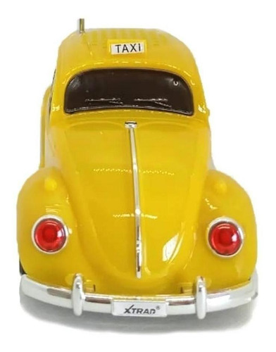 Caixa De Som Fusca Speaker Bluetooth Rádio Fm Usb Amarelo