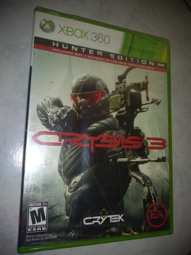Xbox 360 Live Juego Crysis 3 Hunter Edition Original Fisico